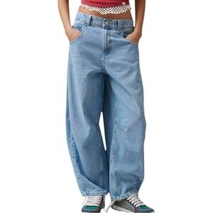 Y2K BDG Urban Outfitters Light Wash Baggy Wide Leg Denim Jeans Womens